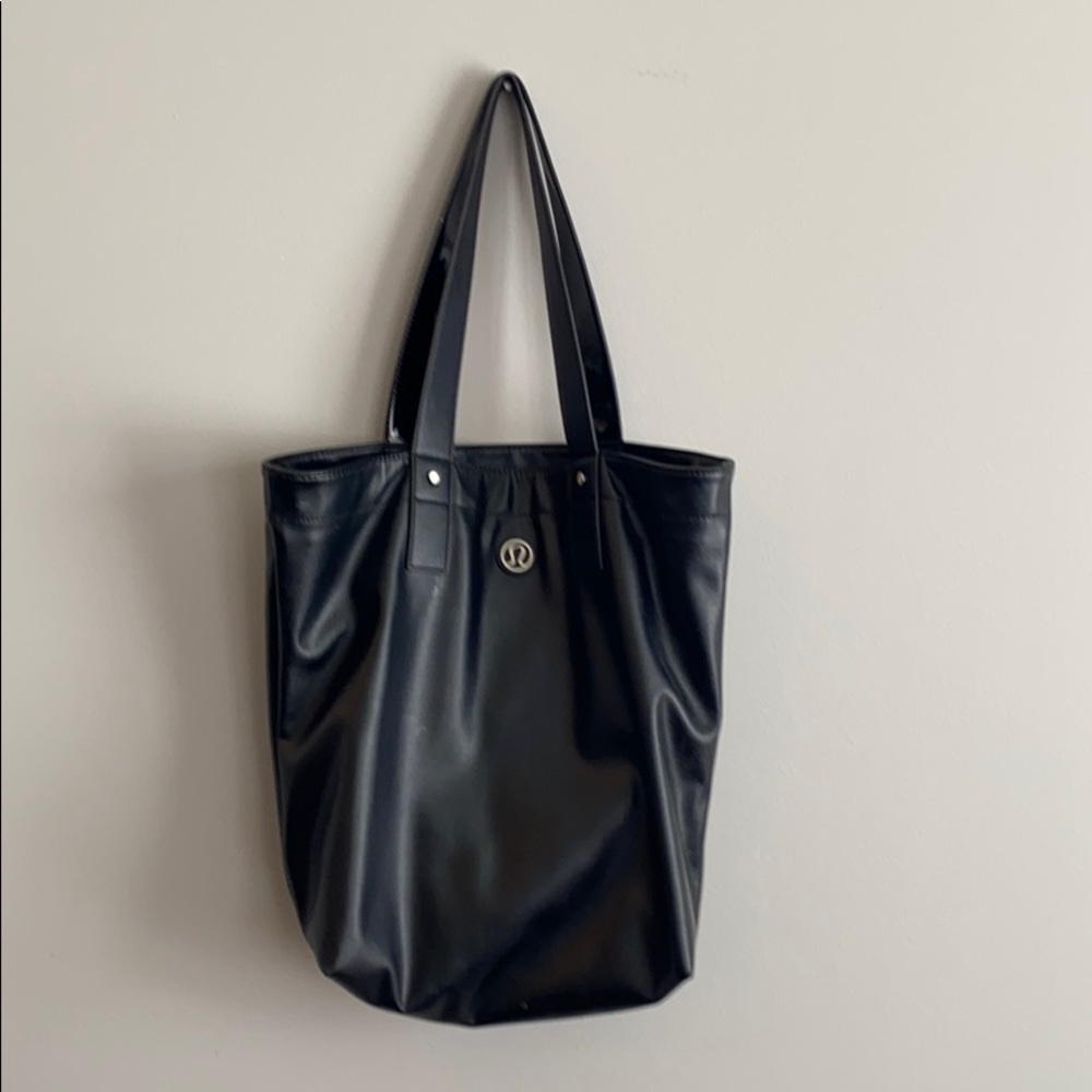 Lululemon Black Leather Bag